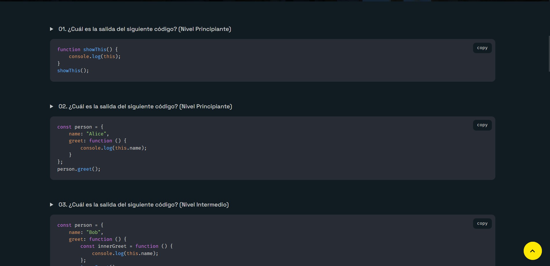 Preguntas sobre JS